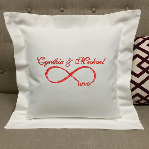 Personalized Infinity Love Pillow Wedding Gifts Anniversary Gifts | Forever Pillows